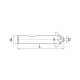 Solid carbide milling Deburring cutter General machining 5501/5601R120*FM - Makotools Industrial Supply Tools for Metal Cutting
